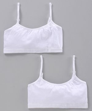 Pine Kids Antimicrobial & Biowash Bralette Pack of 2 - White