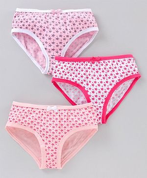 Pine Kids Anti Microbial & Bio Wash Panties Set of 3 - Pink