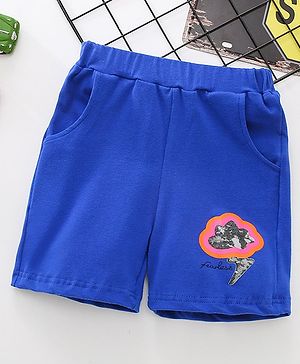 Kookie Kids Knee Length Shorts - Blue