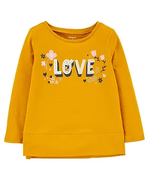 Carter's Love Jersey Top - Mustard