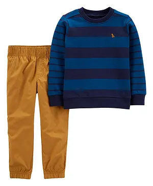 Carter's 2-Piece French Terry Pullover & Pant Set - Blue