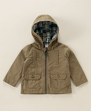 Carter's Hooded Canvas Jacket - Khaki