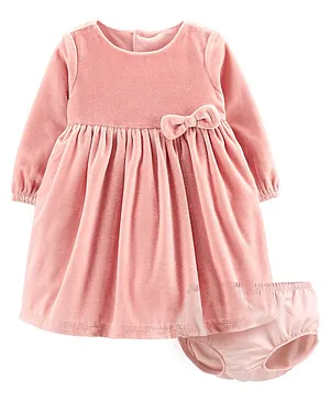 Carter's Velour Holiday Dress - Pink