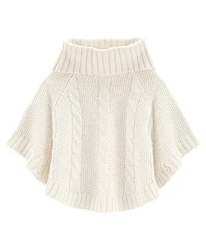 Carter's Cable Knit Poncho - Light Grey