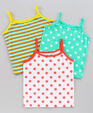 Pine Kids Singlet Anti Microbial & Biowashed Slips Pack of 3 - Sea Green White