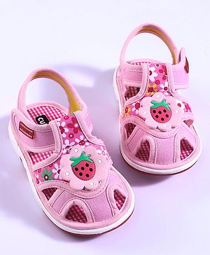 Cute Walk by Babyhug Closed Toe Sandals - Light Pink