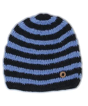 USHA ENTERPRISES Handmade Striped Cap - Blue