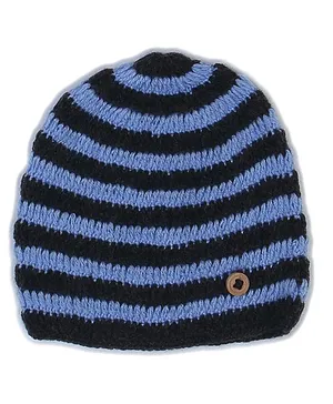 USHA ENTERPRISES Handmade Striped Cap - Blue