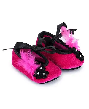 Bootie Pie Feather Touch Booties - Pink