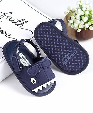 Cute Walk by Babyhug Booties Monster Design - Blue