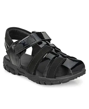 TUSKEY Velcro Closure Sandals - Black