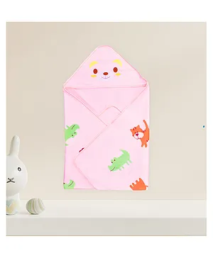 The Little Lookers Printed Hooded Towel Pink - (Print May Vary) 