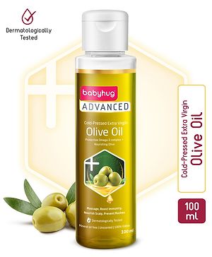 Babyhug Advanced Cold Pressed Extra Virgin Olive Oil - 100 ml