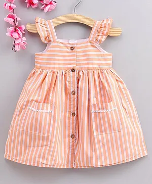 One Piece Dresses Frocks Short Knee Length Orange Frocks And Dresses Online Buy Baby Kids Products At Firstcry Com