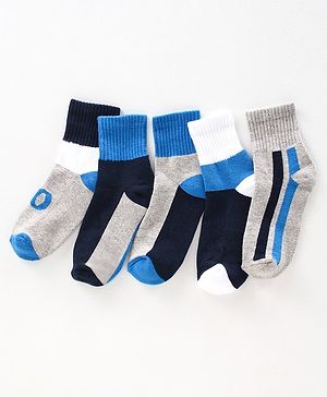 Pine Kids Anti Bacterial Socks Set of 5 Pairs - Multicolor