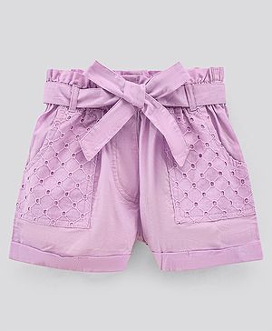 Pine Kids Mid Thigh Length Shorts - Purple