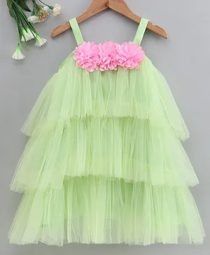 Saka Designs Singlet Layered Party Dress - Green