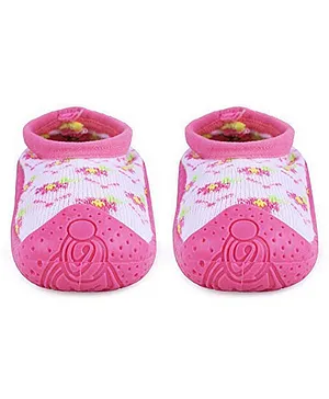U-grow Anti-Skid Breathable Soft Socks Shoes Floral Design - Pink  