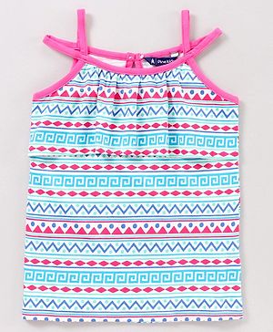 Pine Kids Knitted Bio Washed Printed Top - Blue