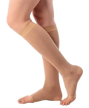 Aaram Compression Class 2 Stocking Below Knee Large - Skin Color