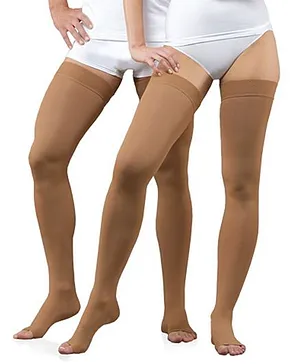 Aaram Class 2 Stocking Above Knee Large - Brown