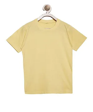 FirstClap Half Sleeves Solid Colour Tee - Yellow