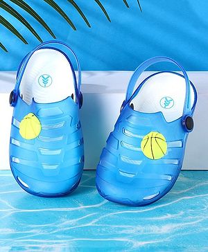 Pine Kids Clogs with Backstrap Ball Patch - Blue