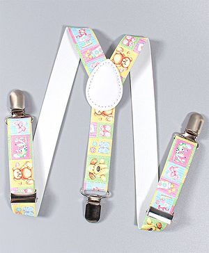 Babyhug Suspenders Animal Print - Multicolour