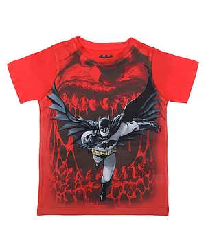 Batman By Crossroads Batman Character Print  Half Sleeves Tee - Red