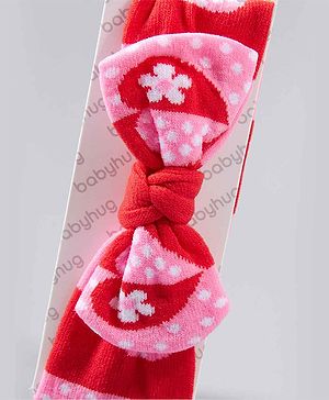 Babyhug Headbands with Bow Motif - Red
