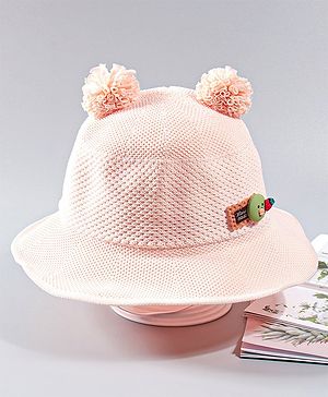 Babyhug Knitted Summer Cap Pink - Circumference 27 cm