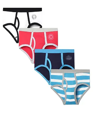 MTB Striped Cow Boy Pack Of 4 Briefs - Multicolor