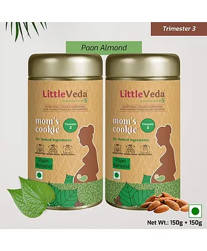 LittleVeda Paan Almond Pregnancy Cookies Pack of 2 - 150 grams each