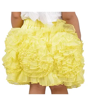 KIDSDEW Short Length Ruffled Skirt - Yellow