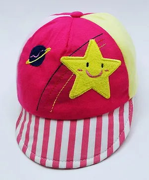 Kid-O-World Star Patch Cap - Circumference 20cm - Dark Pink