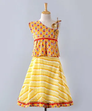 Nitara Couture Sleeveless Lehenga Choli - Yellow