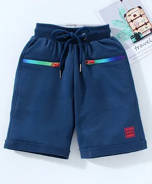 Stupid Cupid Solid Colour Shorts - Navy Blue