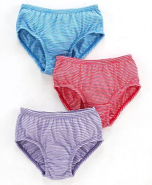 Chicita Panties Stripes Print Pack of 3 - Multicolor