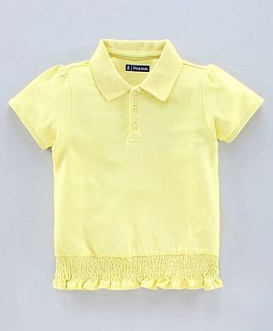 Pine Kids Half Sleeves Quick Dry T-Shirt - Yellow