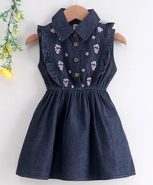 printed denim frocks