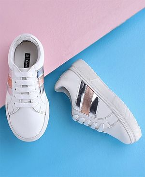 Pine Kids Casual Shoes - White Silver