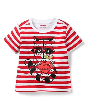 Kidsplanet Raccoon Print T-Shirt - Red