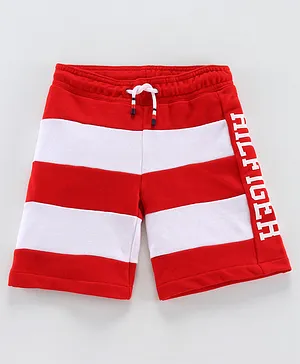 Tommy Hilfiger Striped Shorts - Red