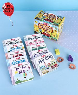 Babyhug Bright Beginners Board Books- Set of 10| Back to Back 22 Pages| Basic Concepts|Early Learning Pocket-Sized Pre-School book|Premium & Handy|Ideal for Gifting Babyhug Bright Beginners Board Books- Set of 10| Back to Back 22 Pages| Basic Concepts|Early Learning Pocket-Sized Pre-School book|Premium & Handy|Ideal for Gifting