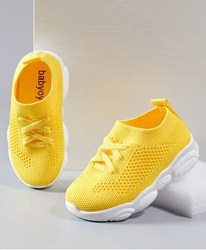 Babyoye Sports Shoes - White Yellow