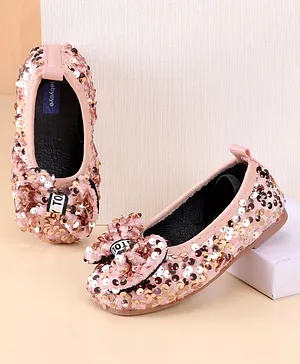 Babyoye Party Wear Belly Shoes Sequin Detailing - Pink