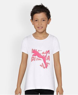 PUMA Half Sleeves Modern Sports Logo Tee - White