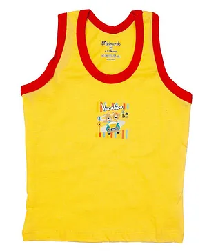 ZOOM MiniMondo Pack Of 3 Animals Printed Vest - Yellow & Blue