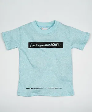 BAATCHEET Half Sleeves Printed Tshirt - Green