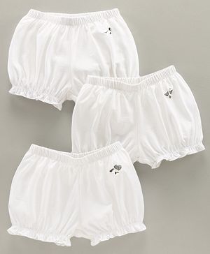 Pine Kids Anti Microbial & Biowashed Panties Pack of 3 - White